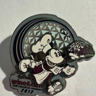 2012 Disney Wine & Dine Half Marathon Logo Mickey Mouse Epcot  Disney Pin C9