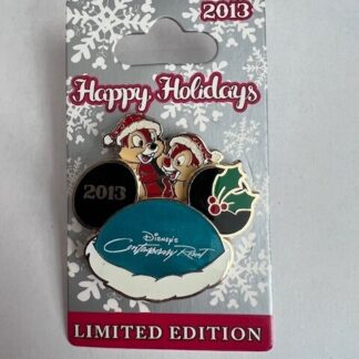 2013 Disney Happy Holidays Pin Chip & Dale LE 1000 Contemporary Resort (B)