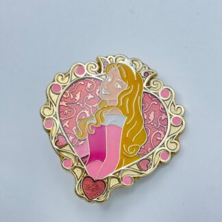 2013 Disney Mystery Pin Aurora Sleeping Beauty Pink Hearts Heart F6