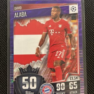 2020-21 Topps Match Attax 101 Purple #50 David Alaba - Bayern