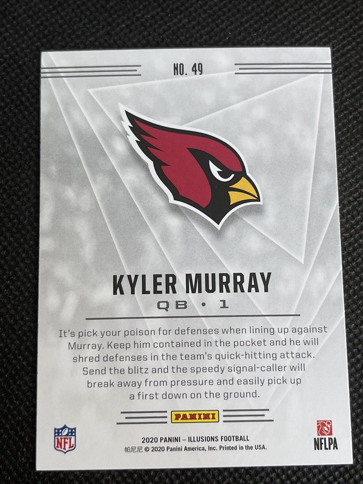 2020 Illusions Kyler Murray Blue SP #49 Cardinals - Image 3
