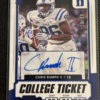2021 Panini Contenders Draft Chris Rumph II Auto College Ticket Blue /99 SSP