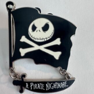 A Pirate Nightmare Jack Skellington Crossbones Flag Disney Pin (B1)