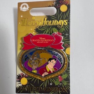 BEAST GASTON   Disney Pin HAPPY HOLIDAYS  Grand Floridian  LE (B)