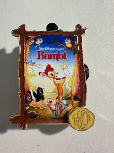 Bambi Poster 80th Anniversary Skunk Thumper Branch Frame Disney Pin (E2)