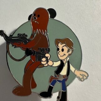 Chewbacca and Han Solo - Star Wars Cute Duos Starter 2024 Disney Pin C1