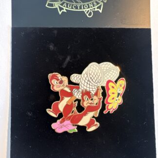 Chip & Dale with Butterfly Pin - Jumbo pin - Disney Auctions 2004