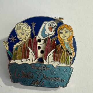 DCA World Of Color 2014 Winter Dreams Anna Elsa Olaf Disney Pin  (B4)