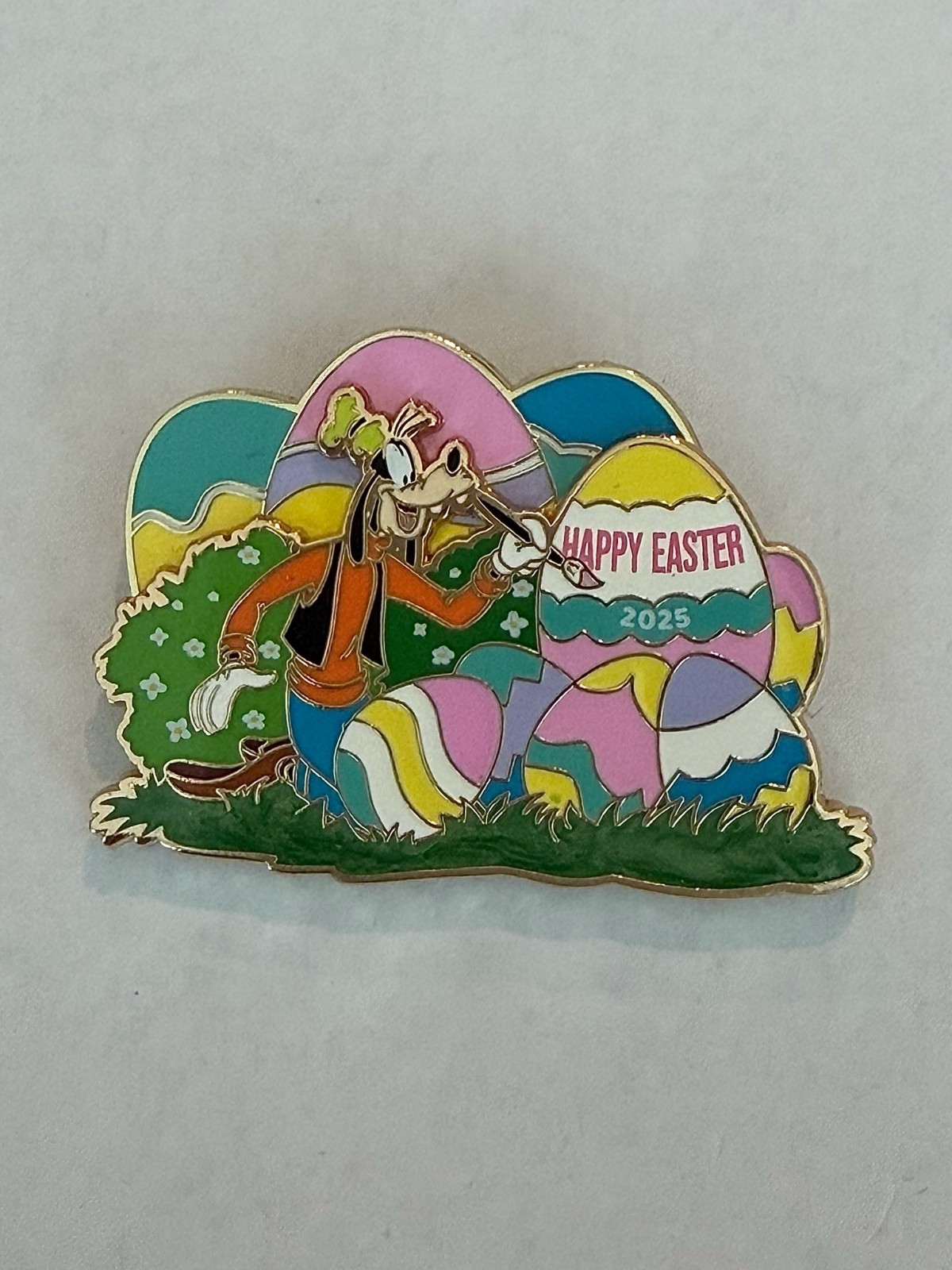 DIS - Goofy - Happy Easter 2025 Easter Eggs Painting Basket Disney Pin H7