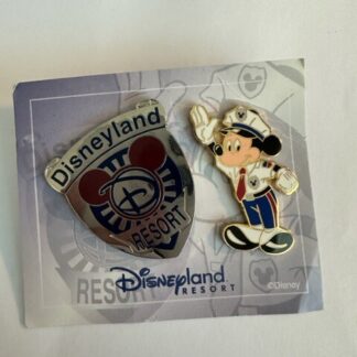 DLR Cast Exclusive Security Badge & Officer Mickey Set LE Disney Pin (B)