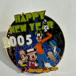 DLR - Mickey, Minnie, Donald and Goofy - 2005 - Happy New Year Disney Pin C3