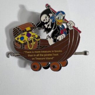 DLR Passholder Train With Quote Donald Ship Pirate Treasure Disney Pin LE (E6)