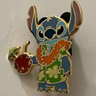 DS Small Tourist Stitch Coconut Drink Disney Pin 37170 (D1)