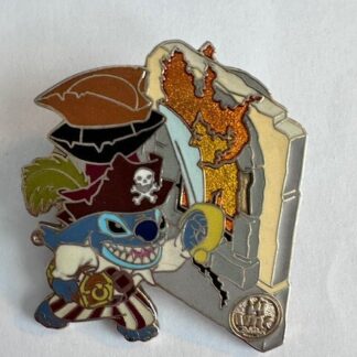 Disney 2008 Plundering Stitch Virtual Magic Kingdom Pirates Caribbean Pin (C0)
