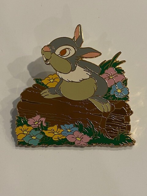 Disney Auction P.I.N.S Thumper On Log Bambi LE 500 Disney Pin (A2)