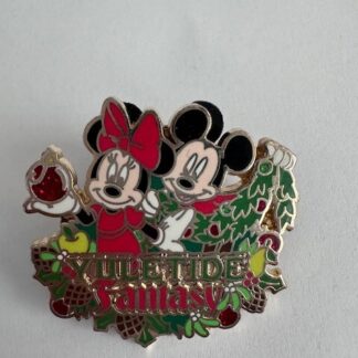 Disney Christmas Yuletide Fantasy Tree Trimming Minnie & Mickey Pin WDW (D1)