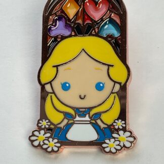 Disney Hot Topic Exclusive Alice In Wonderland Alice Stained Glass Pin H8