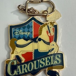 Disney King Arthur Carrousel Ride Disney Key Chain with Charms F1