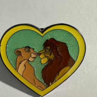 Disney Loungefly Hearts Animal Glitter Series Lion King Nala And Simba Pin (B7)
