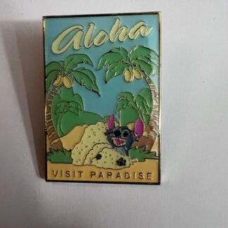 Disney Loungefly Pin Stitch Poster - Aloha Visit Paradise - Lilo and Stitch (E4)