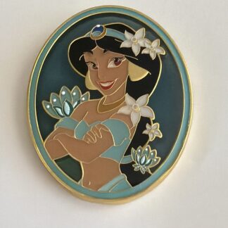 Disney Loungefly Princess Floral Portraits Stained Glass Jasmine Aladdin Pin C1