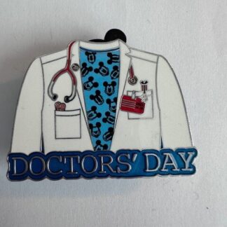 Disney Occupations Doctor Mickey Mouse Stethoscope White Coat Pin (C0)
