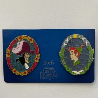 Disney Pin Annual Passholder 2016 Peter Pan Captain Hook Cameo (B)