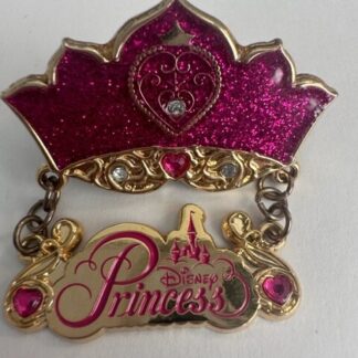 Disney Pin Princess Crown Dangler w/Gems Authentic (C9)
