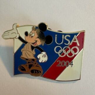 Disney Pin USA Olympic Starter Lanyard Pin Mickey Mouse (c8)