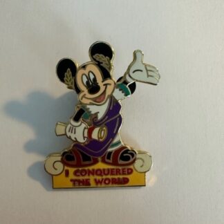 Disney Pin WDW I Conquered The World Pursuit Mickey Toga (C8)