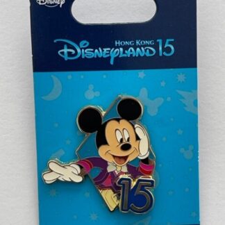 Disney Pins HKDL Hong Kong Disneyland Mickey Mouse 15th Anniversary Pin (B)