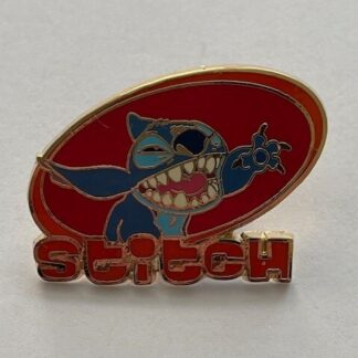 Disney Store Japan Stitch Name In Red Circle Lilo And Stitch Pin (C2)