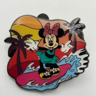 Disney pin Loungefly Minnie Mouse Surfing Mickey & Friends Sunset Beach E4