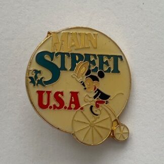 Disney pin Vintage Main Street USA  high wheel bicycle Mickey (C7)