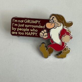 Grumpy - Snow White and the Seven Dwarfs - I'm not Grumpy Disney Pin C3