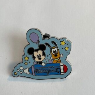 HKDL Cute Characters Mickey And Pluto Space Mountain Disney Pin (A2)