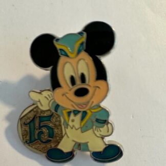 Japan Tokyo Disney Land sea Mickey 15th game prize pin (C5)