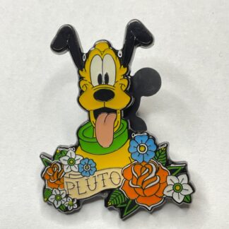 Loungefly Mickey Mouse & Friends Pluto Enamel Pin Metal Tattoo Art E5