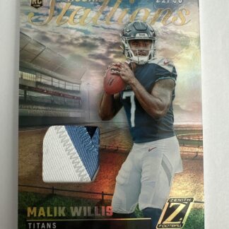 Malik Willis Zenith RC Jersey Rookie Stallions Tennessee Titans /50