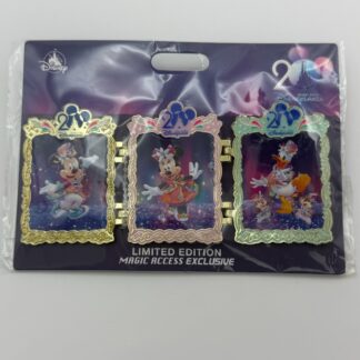 Mickey Minnie Donald Photo Set Hong Kong Disneyland 20th Anniversary HKDL Pin B