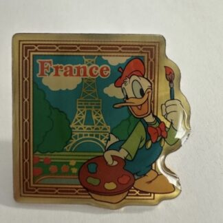 Morinaga Donald Duck France Paint Brush Disney Pin (F0)