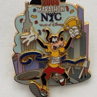 NYC WOD 2008 Marathon Goofy Trophy Disney Pin (C7)