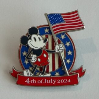Patriotic Mickey - 4th of July 2024 - Holding Flag Disney Pin H6