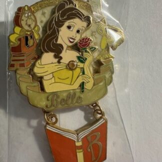 Princess Icons Belle 3D Dangle Beauty And The Beast Disney Pin C9