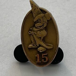 RARE Cast Member Service Award Disney pin 15 Yr Anniversary Sorcerer Mickey (C7)