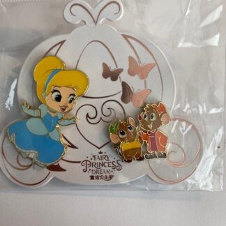 Shanghai Fairy Princess Dream Cinderella Cute Series Jaq Gus Disney Pin (B)