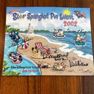 Signed WDW Pursuit Map Wickets Star Spangled Event Boxed Set LE Disney Pin