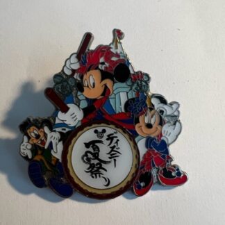 TDL Tokyo Summer Festival Drumming Mickey Minnie Goofy  Disney Pin (A4)