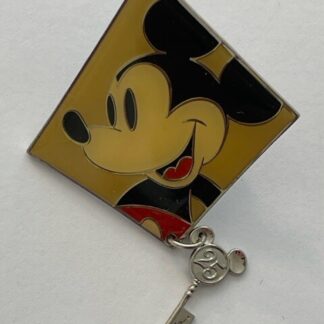 TDR Mickey Mouse Walt Disney Birthday 25th Silver Key Dangle Disney Pin (C7)