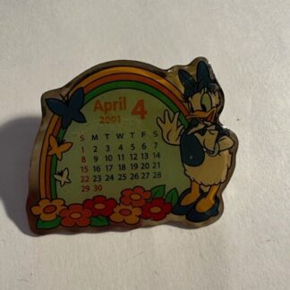 TDR TDL DAISY DUCK APRIL CALENDAR 2001 APRIL FLOWERS Disney Pin (A6)